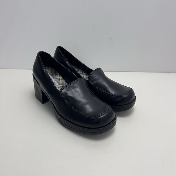 Vtg Y2K Lower East Side Black Bratz Chunky Platform Loafers Shoes Size 8 - Picture 3 of 10